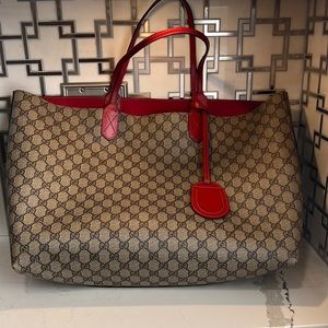 Gucci Authentic reversible large tote red